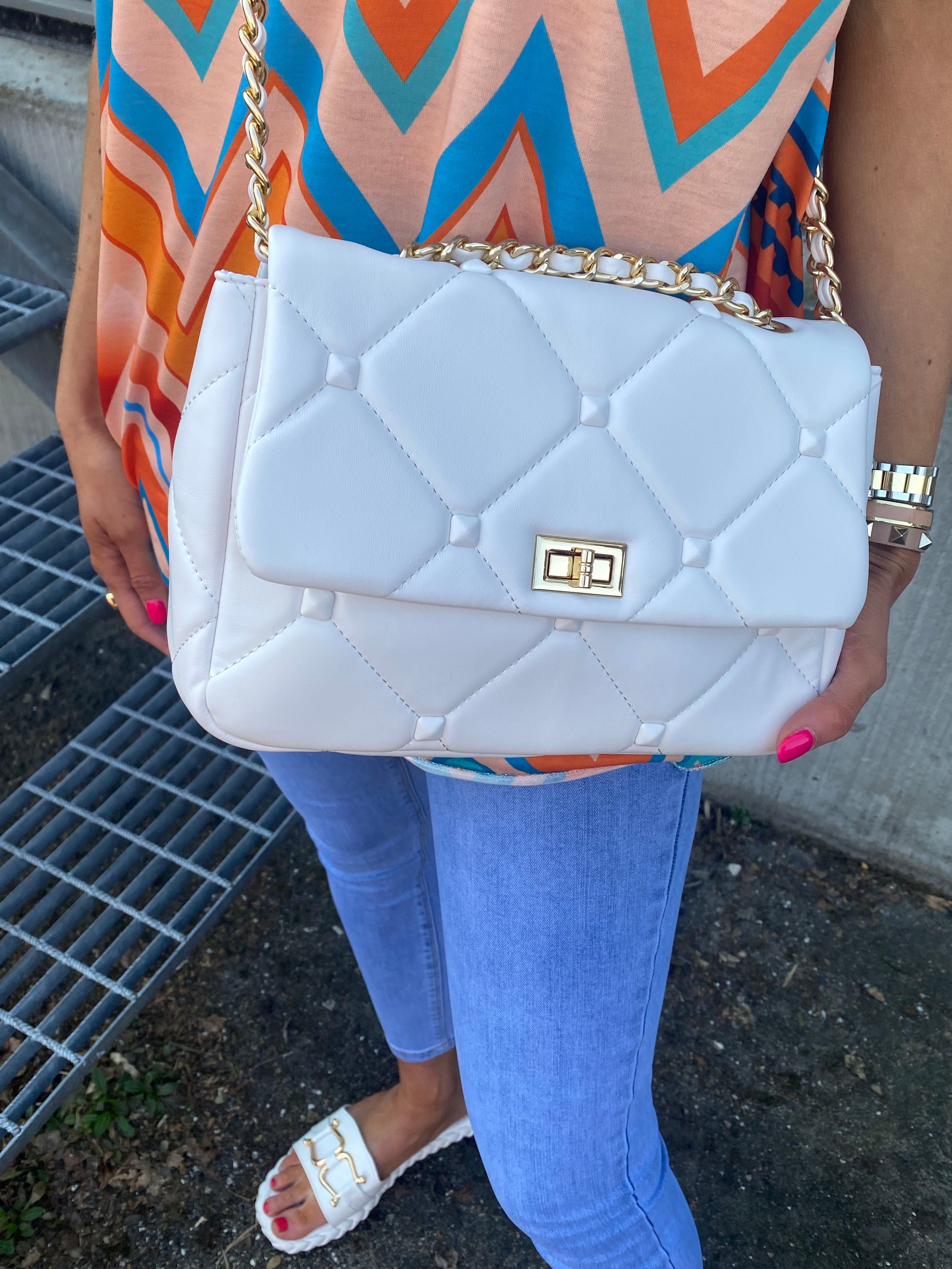 Vienna - Sort taske med guldkæde